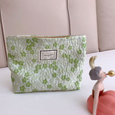 Jacquard Fabric Cosmetic Bag Large Capacity